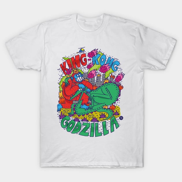 KING-KONG Vs. GODZILLA T-Shirt by Pegatina Criolla